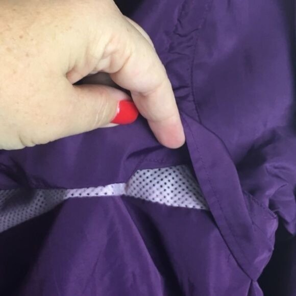 Hind Purple Windbreaker Jacket With Hood & Mesh Accents - Picture 6 of 8